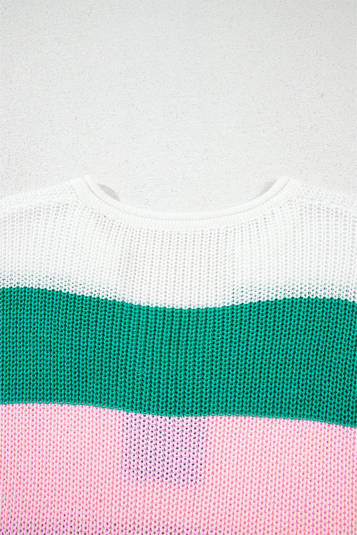 Gelato Stripes Notched Knit Tee