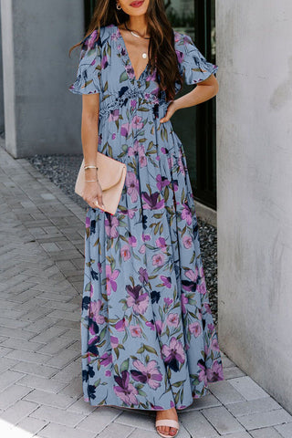 Lavender Fields Floral Maxi Dress by Luke & Estelle