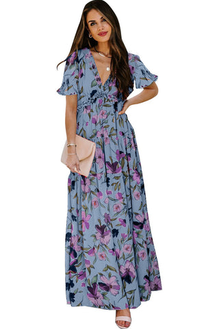 Lavender Fields Floral Maxi Dress by Luke & Estelle