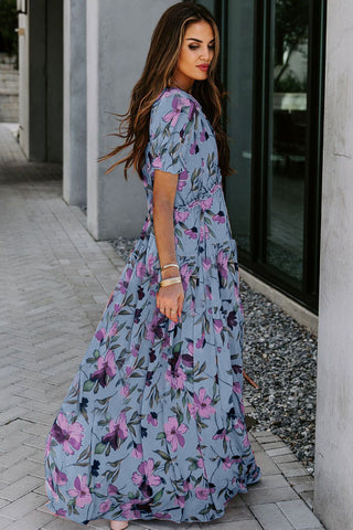 Lavender Fields Floral Maxi Dress by Luke & Estelle