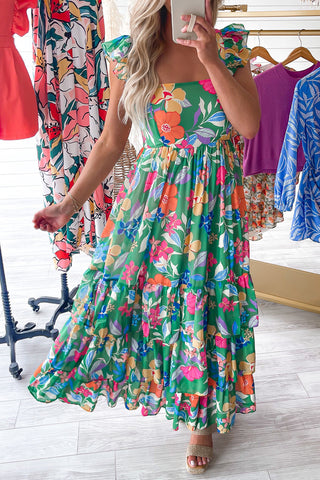 Paradise Bloom Tiered Maxi Dress 🌺