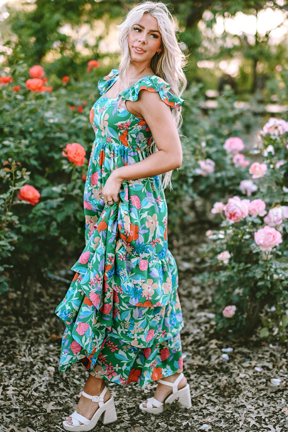Paradise Bloom Tiered Maxi Dress 🌺