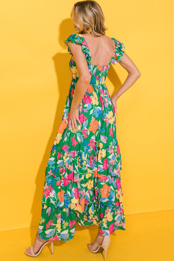 Paradise Bloom Tiered Maxi Dress 🌺