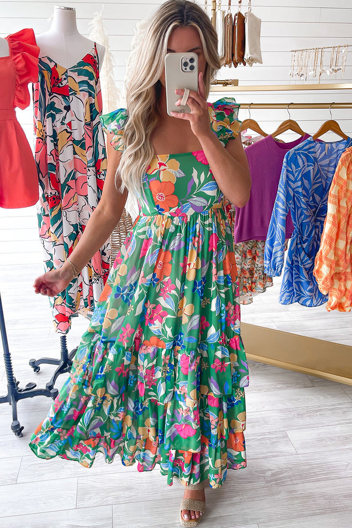 Paradise Bloom Tiered Maxi Dress 🌺