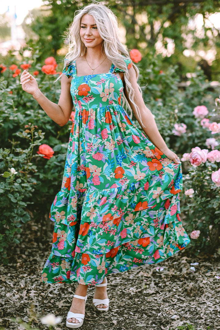 Paradise Bloom Tiered Maxi Dress 🌺
