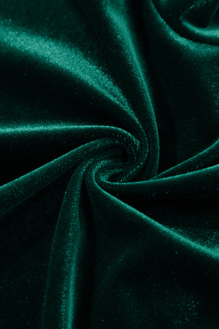 Emerald Velvet Tiered Ruffle Mini Dress – “Holiday Soirée”