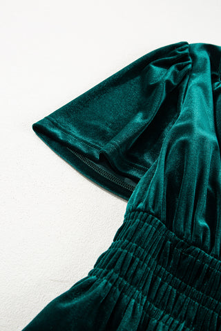 ✨ Enchanted Velvet Elegance Maxi Dress – Emerald Dream ✨