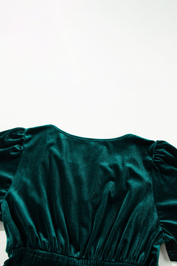 ✨ Enchanted Velvet Elegance Maxi Dress – Emerald Dream ✨