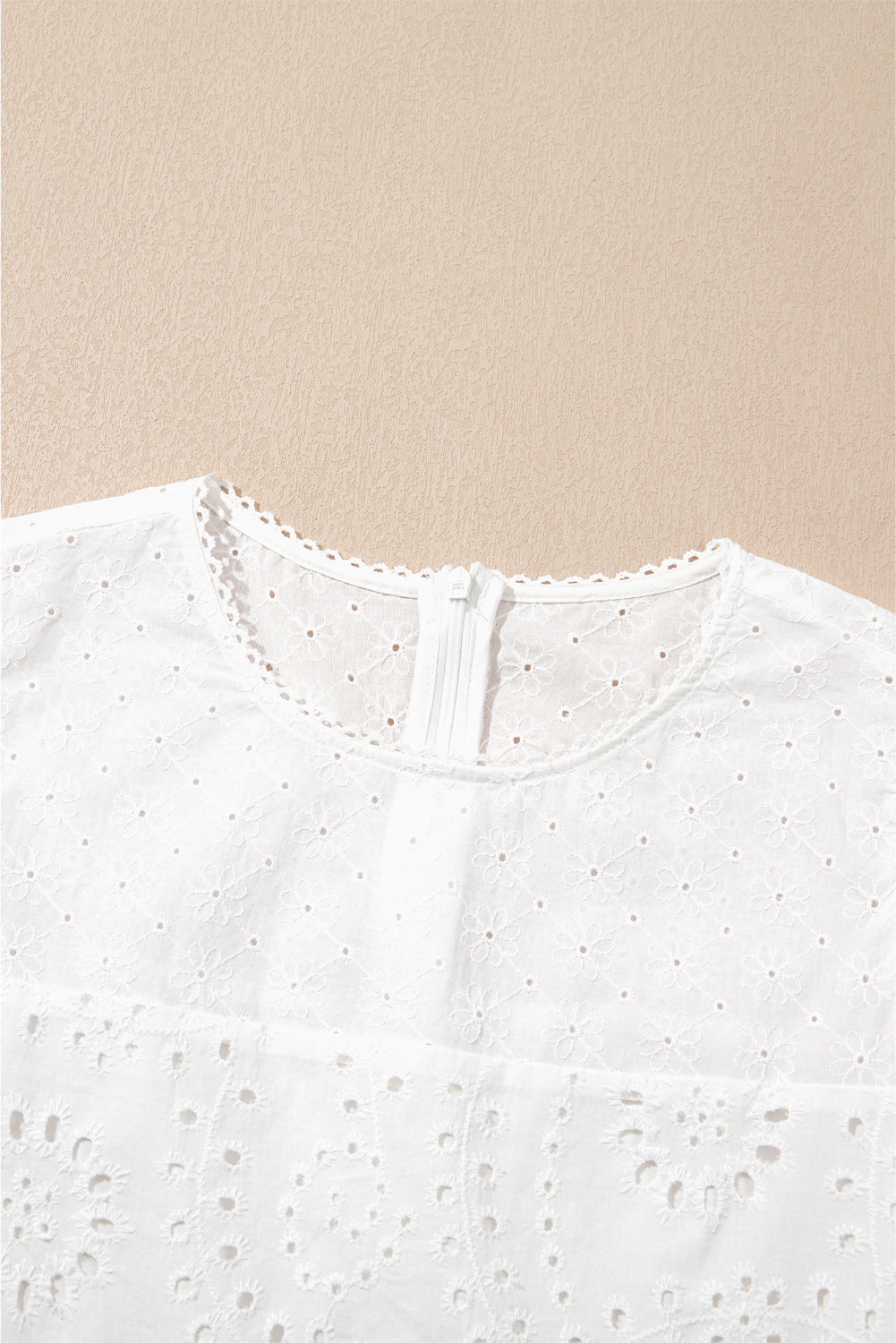 Sunlit Whisper Eyelet Dress – White