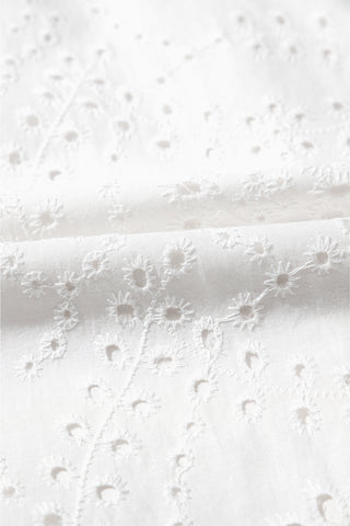Sunlit Whisper Eyelet Dress – White
