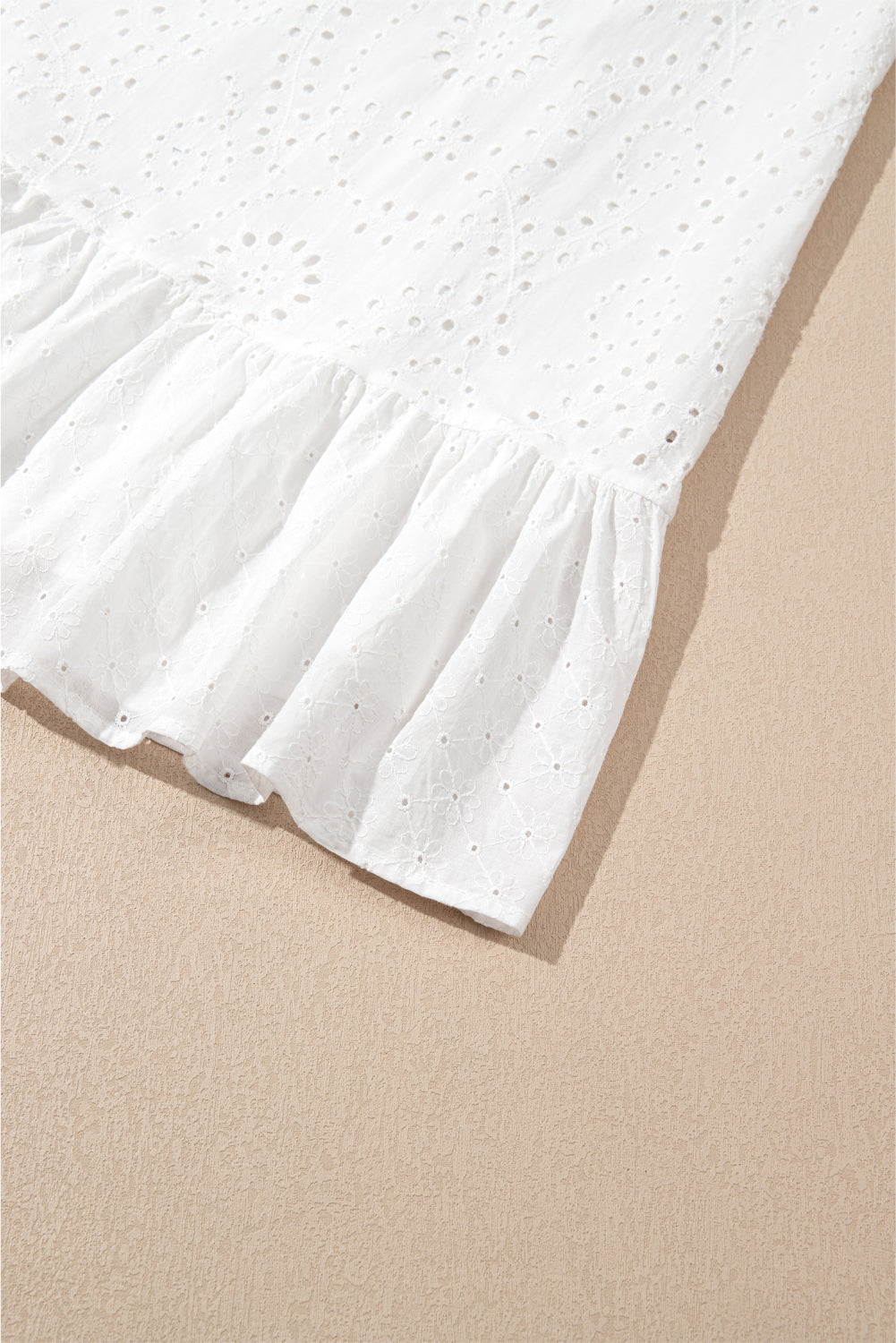 Sunlit Whisper Eyelet Dress – White