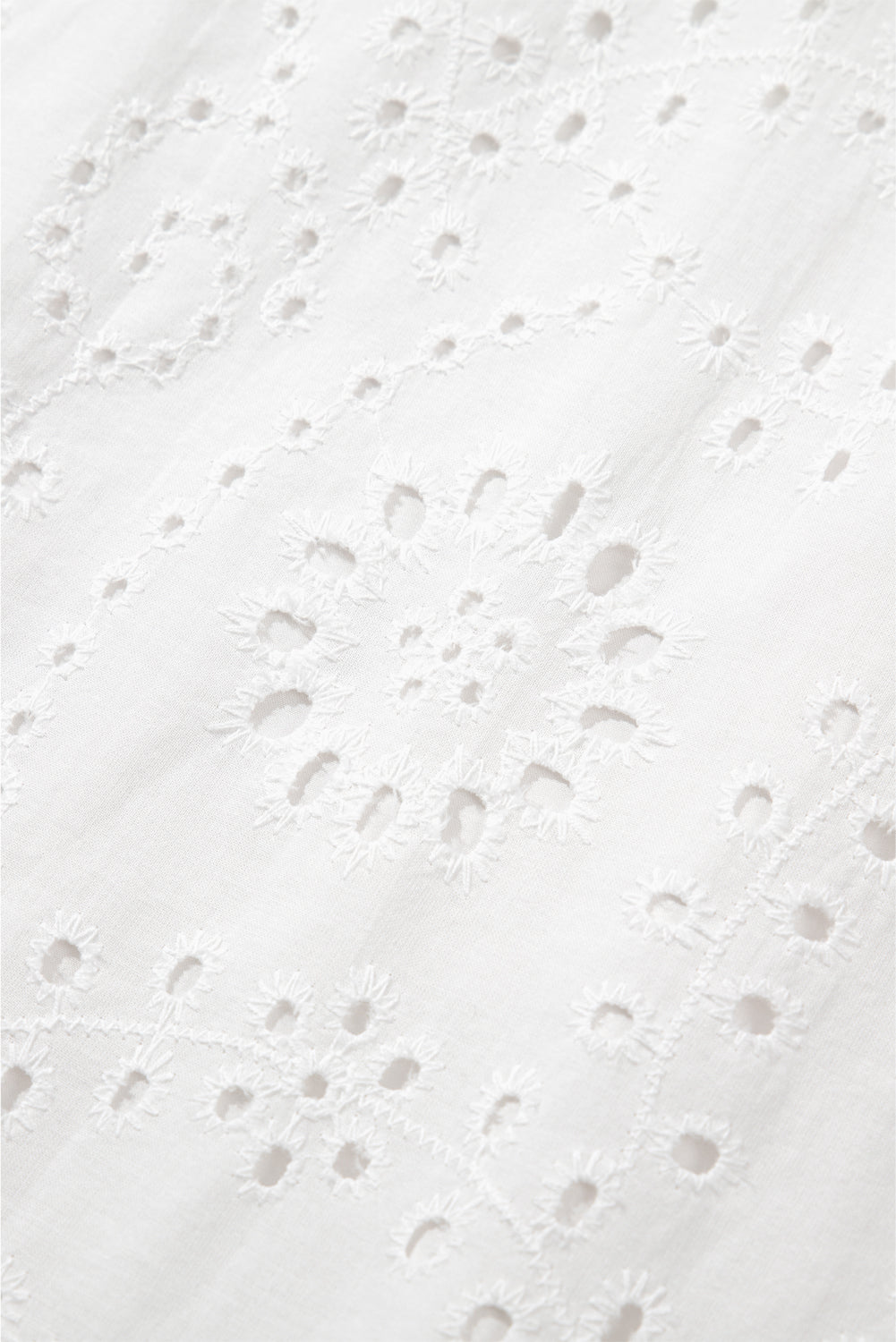 Sunlit Whisper Eyelet Dress – White