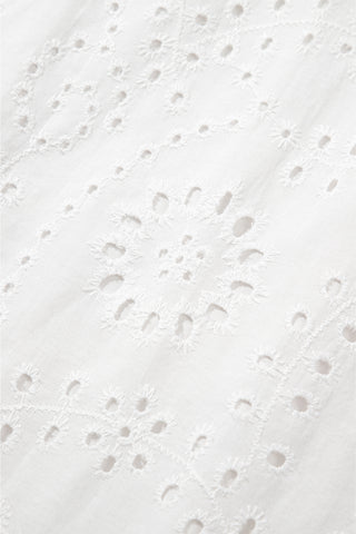 Sunlit Whisper Eyelet Dress – White