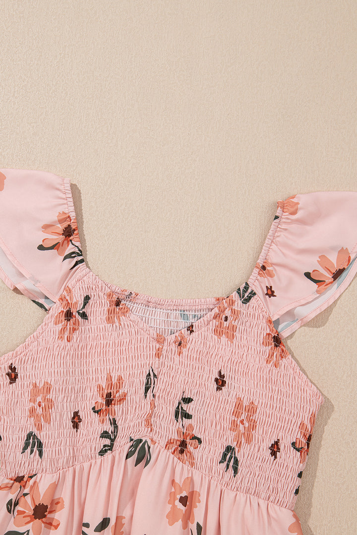 Sunset Petals Flutter Maxi Dress 🌺