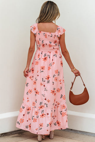 Sunset Petals Flutter Maxi Dress 🌺