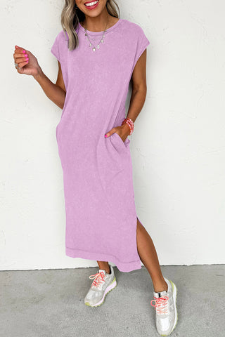 Lavender Luxe Midi Tee Dress