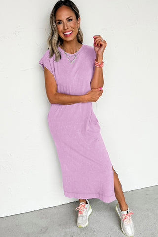 Lavender Luxe Midi Tee Dress