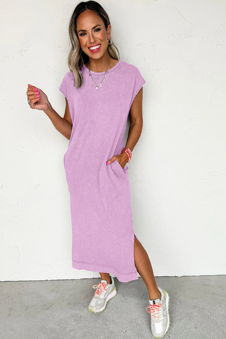 Lavender Luxe Midi Tee Dress