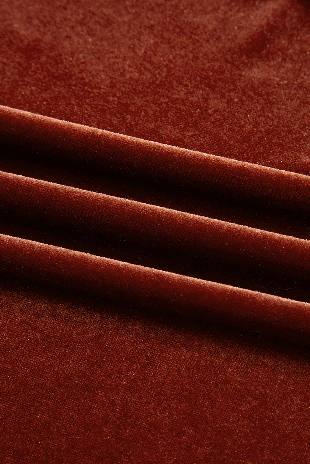 Velvet Afterglow Ruched Mini Dress – Rust