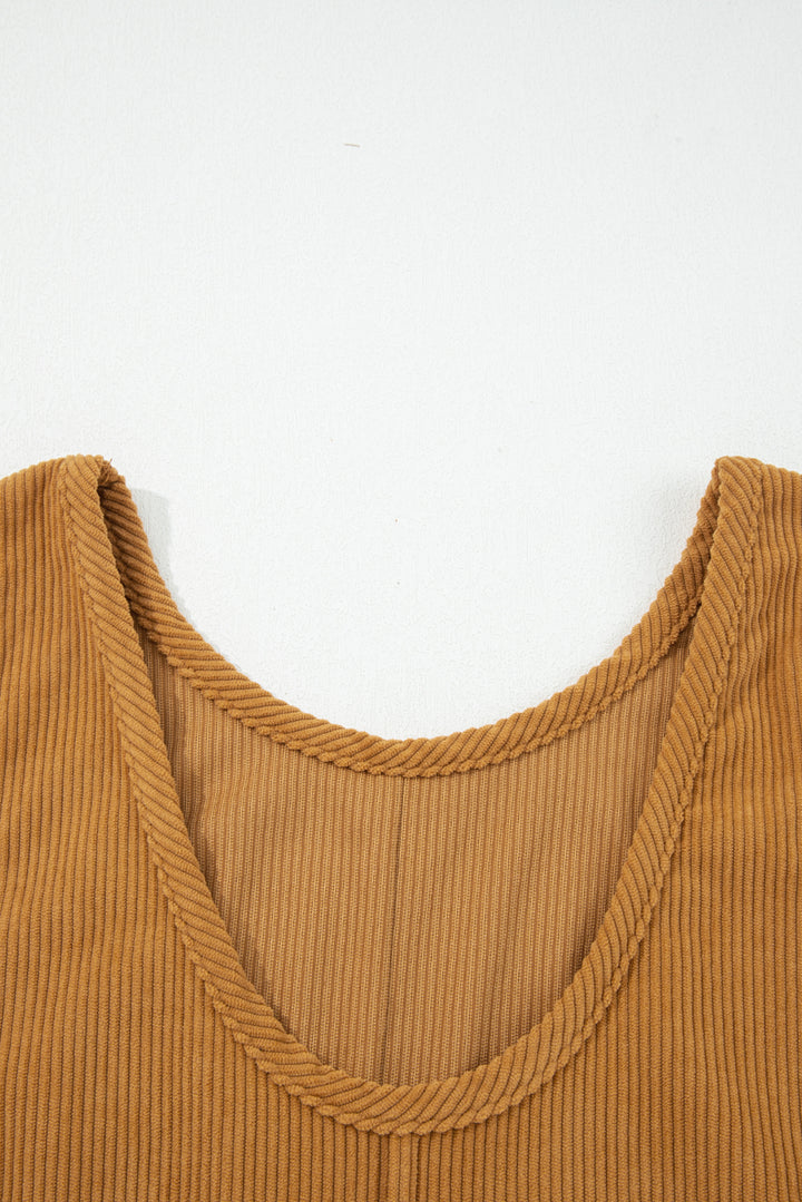 Golden Hour Cord Pinafore Dress (with Pockets!)