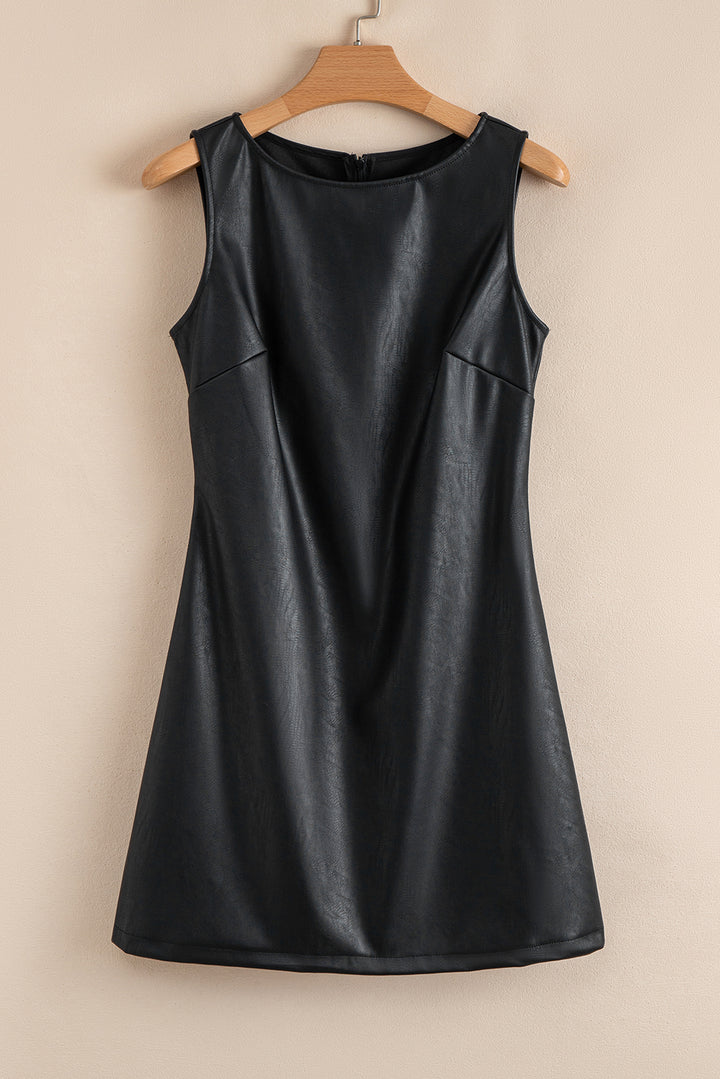 After-Dark Icon Faux-Leather Mini Dress