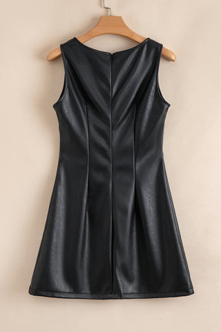 After-Dark Icon Faux-Leather Mini Dress