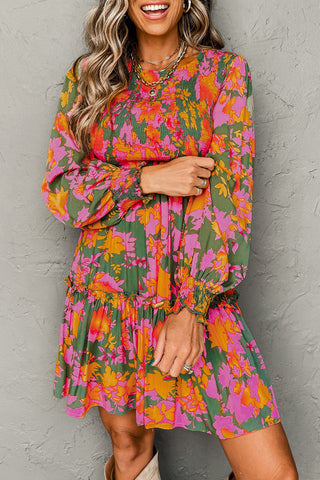 Luke & Estelle Painted Garden Smocked Mini Dress