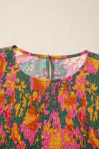 Luke & Estelle Painted Garden Smocked Mini Dress
