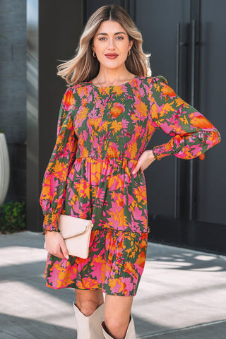 Luke & Estelle Painted Garden Smocked Mini Dress