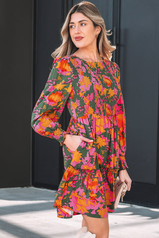 Luke & Estelle Painted Garden Smocked Mini Dress