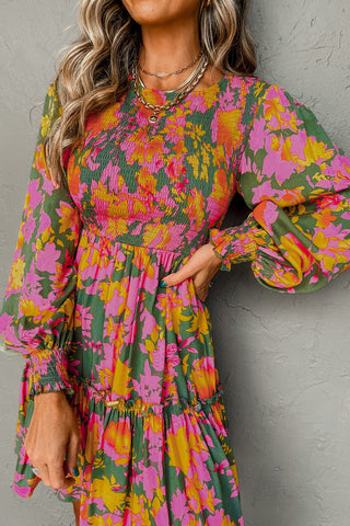 Luke & Estelle Painted Garden Smocked Mini Dress