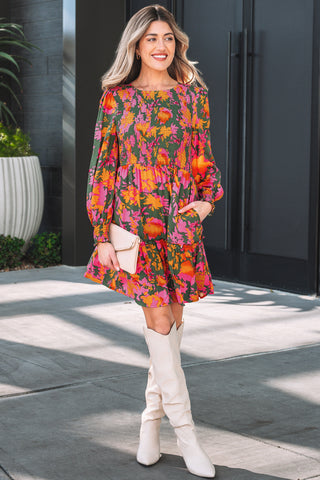 Luke & Estelle Painted Garden Smocked Mini Dress