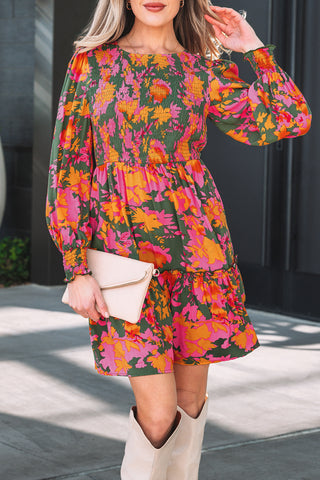 Luke & Estelle Painted Garden Smocked Mini Dress