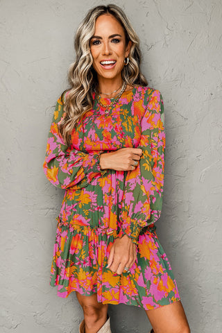 Luke & Estelle Painted Garden Smocked Mini Dress