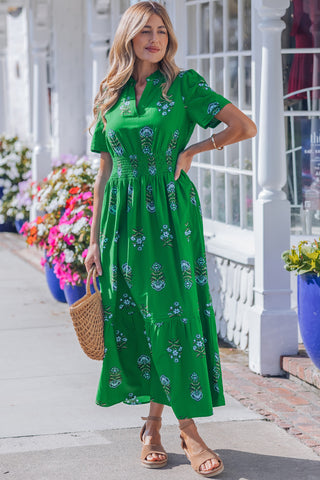 Emerald Market Midi Dress by Luke & Estelle
