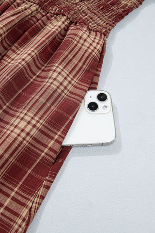 Luke & Estelle Autumn Heritage Smocked Plaid Midi Dress