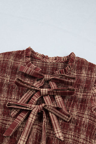 Luke & Estelle Autumn Heritage Smocked Plaid Midi Dress