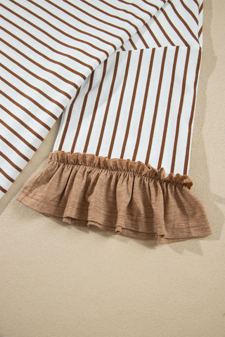 Cider Mill Striped Ruffle Two-Piece Set