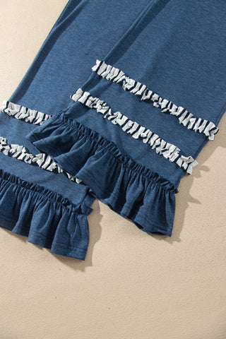 Cider Mill Striped Ruffle Two-Piece Set