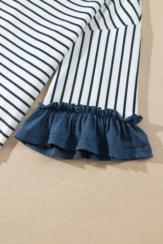 Cider Mill Striped Ruffle Two-Piece Set