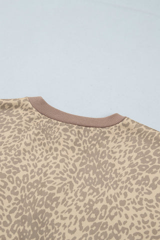 Lucky Star Khaki Leopard Two-Piece Lounge Set