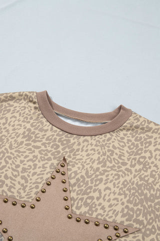 Lucky Star Khaki Leopard Two-Piece Lounge Set
