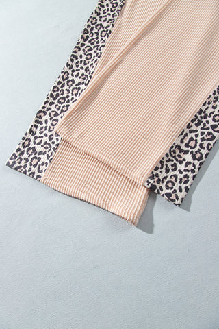 Sunday Drive Leopard Ribbed Lounge Set
