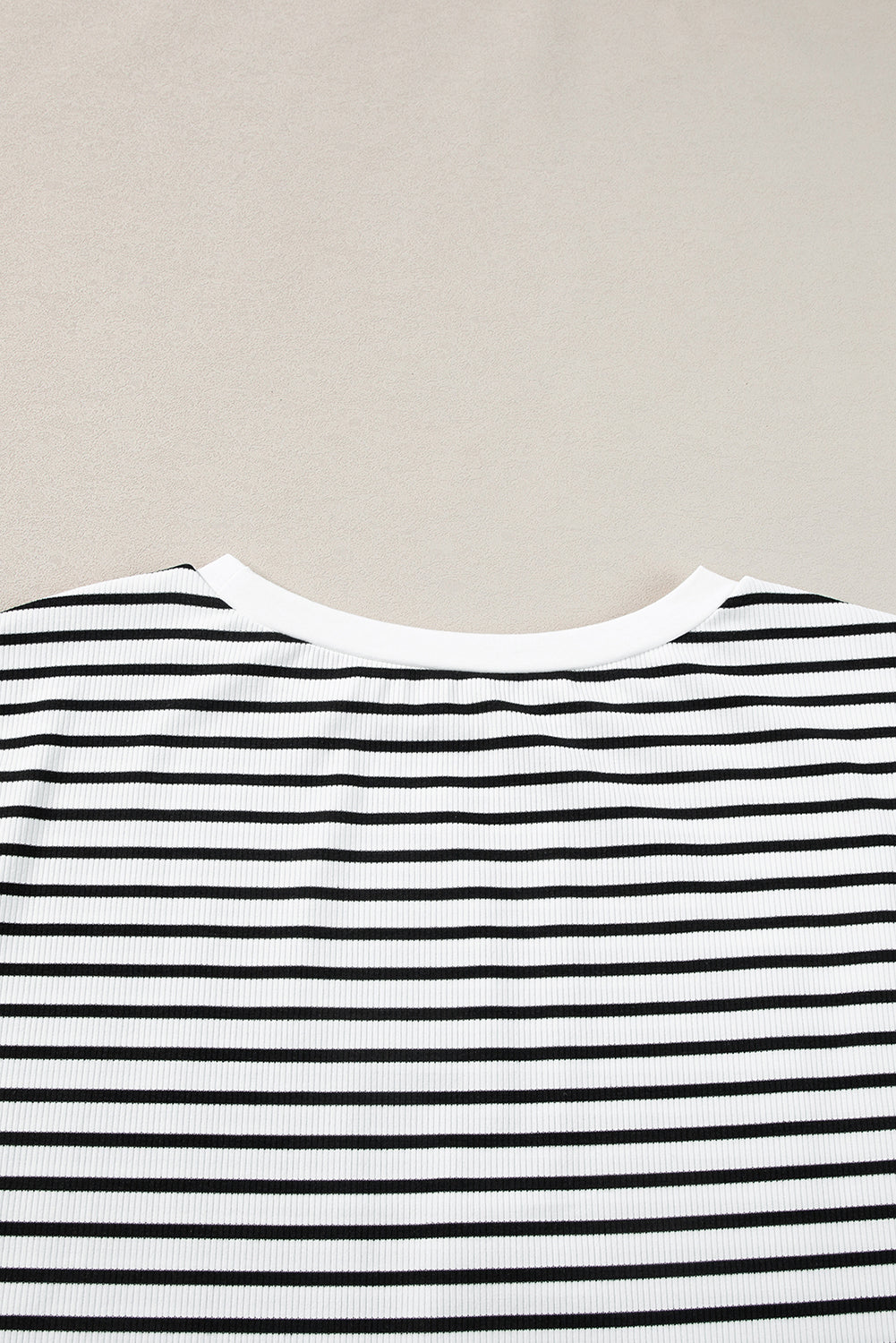 Chic & Comfy Striped Lounge Set – Two-Piece Knit Top & Shorts