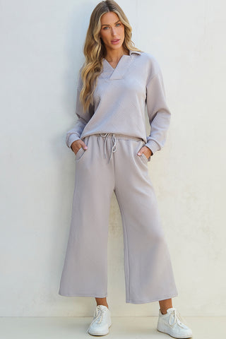 ✨ Effortless Luxe Light Gray Textured Lounge Set – Comfort Meets Chic! ✨