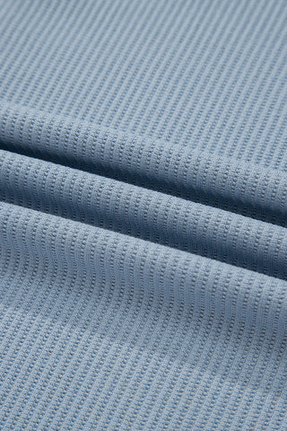 Luke & Estelle Chill Mode Blue Mist Waffle-Knit Lounge Set