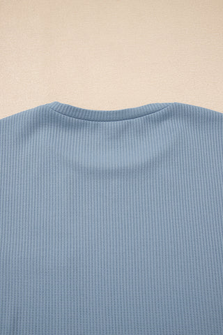 Luke & Estelle Chill Mode Blue Mist Waffle-Knit Lounge Set