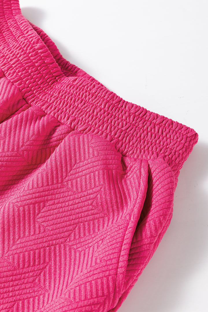 ✨ Luxe Textured Lounge Set – Hot Pink or Classic Black | Effortless Chic Comfort ✨