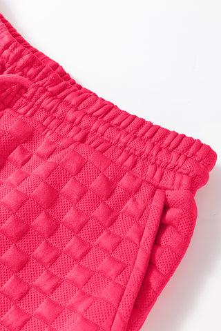 Cozy Luxe Checkerboard Textured 2-Piece Lounge Set