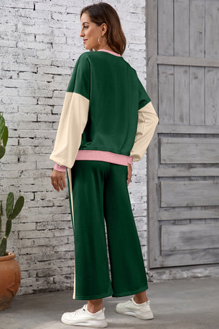 💚 Luke & Estelle “Evergreen Luxe” 2-Piece Colorblock Set 💚